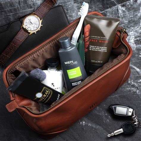 dopp kits for toiletries.